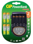 Gp Battery Accpb50031 Power Bank Premium Fast Charger For 2 Hours + 4 Batteries