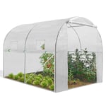 Serre tunnel de jardin 4 saisons 6M² blanche gamme maraîchère ROMA 2x3M