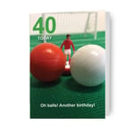 40th Birthday Card, Football Birthday Card, Large Card, Envelope Included.