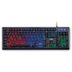 [Amazon Exclusive] DR1TECH Puma Clavier Gamer Ergonomique Et Rétro-Éclairé Pour PC - 104 Boutons Avec 6-Key Rollover - Gaming Clavier USB Filaire Et Arc-En-Ciel - Membrane À Effet Mécanique