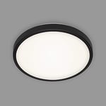 BRILONER - Plafonnier LED, lampe de plafond, moderne de12 Watt, 1.200 Flux de lumieres, 4.000 Kelvin, noir et blanc, Ø 29cm