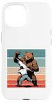 Coque pour iPhone 15 Ours combat homme bataille force action lutte pouvoir primal