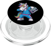 Unicorn in the 80s with Cassette Recorder PopSockets PopGrip for MagSafe