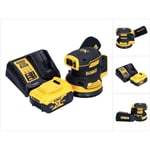 Dcw 210 P1 Ponceuse excentrique sans fil 18 v 125 mm Brushless + 1x batterie 5,0 Ah + chargeur - Dewalt