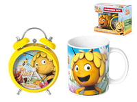 Home Disney Maya l'abeille Réveil avec Tasse, Porcelaine/Plastique, Multicouleurs, 2 Pièces