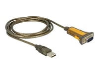 Delock Adapter USB 2.0 > 1 x Serial RS-232 - Plage de température étendue - adaptateur série - USB 2.0 - RS-232 x 1 - noir, jaune