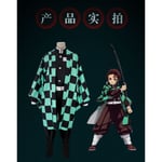 Barn Demon Slayer Anime Cosplay Kostym Outfit Set 13-14 År Kamado Nezuko 9-10 År-WELLNGS 9-10 Years-140cm Kamado Tanjirou