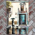 Boulevard Hotel Tile Plaque Sign Wall Art Paris Scene Brent Heighton 30x 20cm