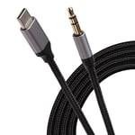 Maplin USB-C to 3.5mm Male Aux Stereo 3 Pole TRS Jack Plug Braided Cable 1m