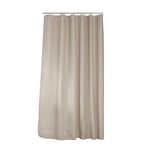 Douceur d'Intérieur Quartz Shower Curtain with Hooks 100% Polyester Taupe 180cm x 200cm