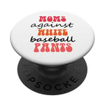 Moms Against White Pantalon de baseball amusant Maman Groovy PopSockets PopGrip Interchangeable