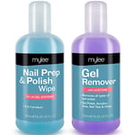 Mylee Nail Gel Polish Prep Wipe + Remover Cleanser UV LED Manicure Acetone 2x250ml by Mylee