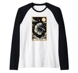 Betta Fish Tarot Card Stars with the Moon Men Women Kids Raglan Baseball Tee