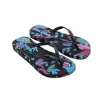 Ipanema Women's Flower Bomb FEM, Black Blue Pink, 3.5 UK