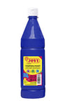 Jovi - Gouache liquide, bouteille de 1L, Couleur bleu foncé, Peinture à base d'ingrédients naturels, Facile à laver, Sans gluten, Idéal pour l'usage scolaire (51124)