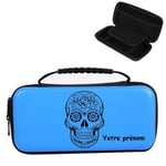 Etui pochette Switch LITE bleu personnalisee prenom mort mexicaine noir