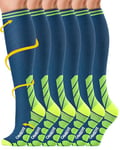 CAMBIVO Bas de Contention Femme Homme 3Paires, Chaussettes de Compression 20-30mmHg, Chaussette Contention Classe 2, pour Circulation Sanguine, Course a Pied, Voyage Avion, Sport, Running, Infirmiere