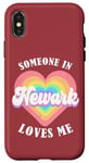 Coque pour iPhone X/XS Quelqu'un à Newark m'aime City Heart