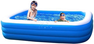 MUANSER 71" x 55" x 23" Inflatable Kiddie Swimming Pool, Blow Up Family Lounge Above Ground Swim Center, Suitable for Summer Outdoor Backyard Garden Water Party