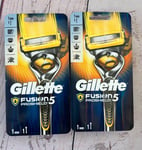 Gillette Fusion 5 Proshield Razor 5 Precision  blades, Precision Trimmer  x 2