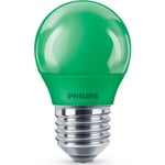 Philips E27 klotlampa, 3,1W, grön