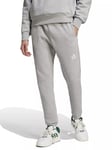 adidas Men's ALL SZN Fleece Regular Tapered Trousers, Grey Heather