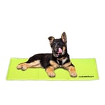 Relaxdays Self-Cooling Dog Mat, 50 x 90 cm, Wipeable, Gel Pad, Cooling for Animals, Green