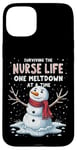 iPhone 15 Plus Nurse Xmas Surviving The Nurse Life One Meltdown At A Time Case