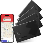 SwitchBot Wallet Finder Card 4Pack, Smart AirTag Card Works with Apple Find My(IOS Only), Item Locator, Bluetooth Tracker for Keys, Phones, Luggage, Items Finder Up to 3-Year Battery Life