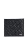 BOSS Mens Highway M Grained-Leather Wallet with Embossed Monograms