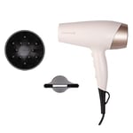 Remington Shea Soft Hair Dryer (Micro-Conditioners Enriched with Shea Oil for Soft Sleek Hair, Ionic, Diffuser, Wide Drying Concentrator, 3 Heat / 2 Speed Settings, Cool Shot, 2200W) D4740