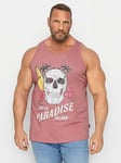 BadRhino Br Lost In Paradise Print Vest, Pink, Size 4Xl, Men