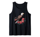 bald eagle rose vintage floral art Tank Top