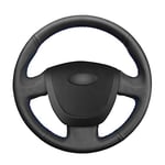 XQRYUB Couvre Volant en Cuir de Voiture, adapté pour Lada Granta 2011 2012 2013 2014 2015 2016 2017-2018