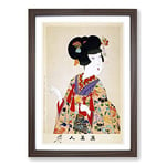 Big Box Art Toyohara Chikanobu Japanese Oriental True Beauty Framed Wall Art Picture Print Ready to Hang, Walnut A2 (62 x 45 cm)