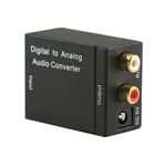 Convertisseur Audio Numérique Fiber Optique Noir, Convertisseur Audio Numérique Pour Rca L/R