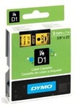 Dymo Tape D1 9mm x 7m - Svart/gul