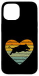 iPhone 15 I Love Wild Boars Retro Heart Hunter Boar Case