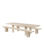 HEM - Max Table + Benches 300 cm - Ash - Spisebord - Max Lamb - Tre farget - Tre