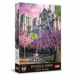 Trefl Premium Plus Quality - Puzzle Photo Odyssey : Cathédrale Notre-Dame de Paris : Village d’Oia, Santorin - 1000 pièces, Série de Photos Uniques, pour Adultes et Enfants à partir de 12 Ans