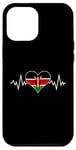 Coque pour iPhone 12 Pro Max Drapeau Kenya Vintage Heart Beat Kenya Pulse Line