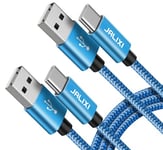 JALIXI USB C Cable 1.8m/6ft, Samsung Tablet Charger Cable Fast Charging Nylon for Samsung Galaxy Tab A7 A8 A9, S6 S7 Plus S8 Fe S9, for Fire HD 8 10, for iPad 10th, Blue