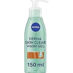 NIVEA Derma Skin Clear Wash Gel (150Ml), Deep Cleansing Face Wash Gel, Salicylic