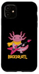 Coque pour iPhone 11 Rocksolotl Guitare Axolotl pour enfant