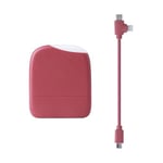 Xoopar - Ice-Powerbank - Batterie Externe 5000 mAh avec Lumière Tactile Intégrée Adaptée à Tous Les Smartphone Iphone,Samsung,Huawei,Xiaomi,LG,Tablette en Plastique Recyclé Certifié GRS - Rouge