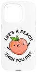 Coque pour iPhone 15 Pro Jeu de mots amusant aux fruits Life's A Peach Then You Pie