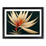 The Bird Of Paradise Flower Vol.4 H1022 Framed Print for Living Room Bedroom Home Office Décor, Wall Art Picture Ready to Hang, Black A3 Frame (46 x 34 cm)