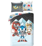 Sonic The Hedgehog Set Lit Tails Knuckles Housse de Couette 140x200 Polyester