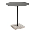 HAY - Terrazzo Table Round - Anthracite - Grey Terrazzo - Ø70 cm - Matbord - Daniel Enoksson - Grå - Metall/Sten