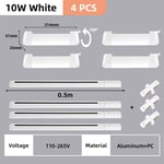 Ensemble complet d'éclairage sur rail pour la décoration intérieure,budgétaire à LED,lustre de magasin,lampe de chambre à coucher,plafonnier sur rail de ma - Type 10w White 4 piece-Cold White 6000K